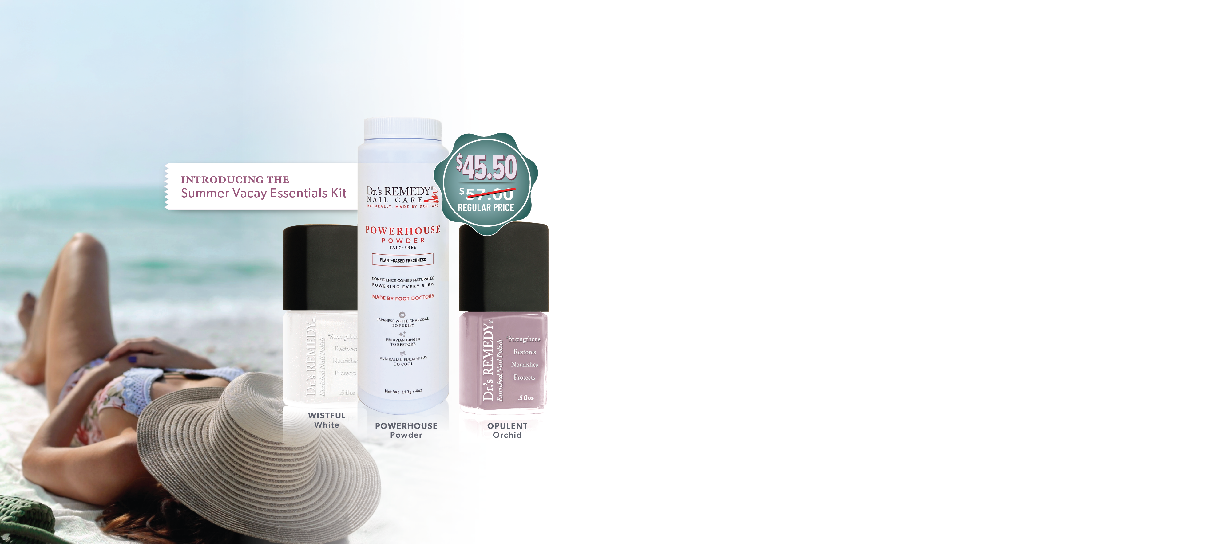 THIS SUMMER  YOUR FEET ARE GOING PLACES    TAKE 20 OFF THE FULL TRIO  Our Summer Vacay Essentials Kit Is Your Perfectly Packed Trio For Wherever You Land  Andbull  POWERHOUSE Andmdash  For Long Walks  Warm Days  And Miles Ahead  Andbull  WISTFUL White Andmdash  Made For Sandy Beaches And Toes In The Sun  Andbull  OPULENT Orchid Andmdash  The Perfect Neutral For Dinner Al Fresco  Use Code  NEWPRODUCTS2026 ENDS 6162026  RETAIL PURCHASE ONLY WHILE SUPPLIES LAST  Shop Now