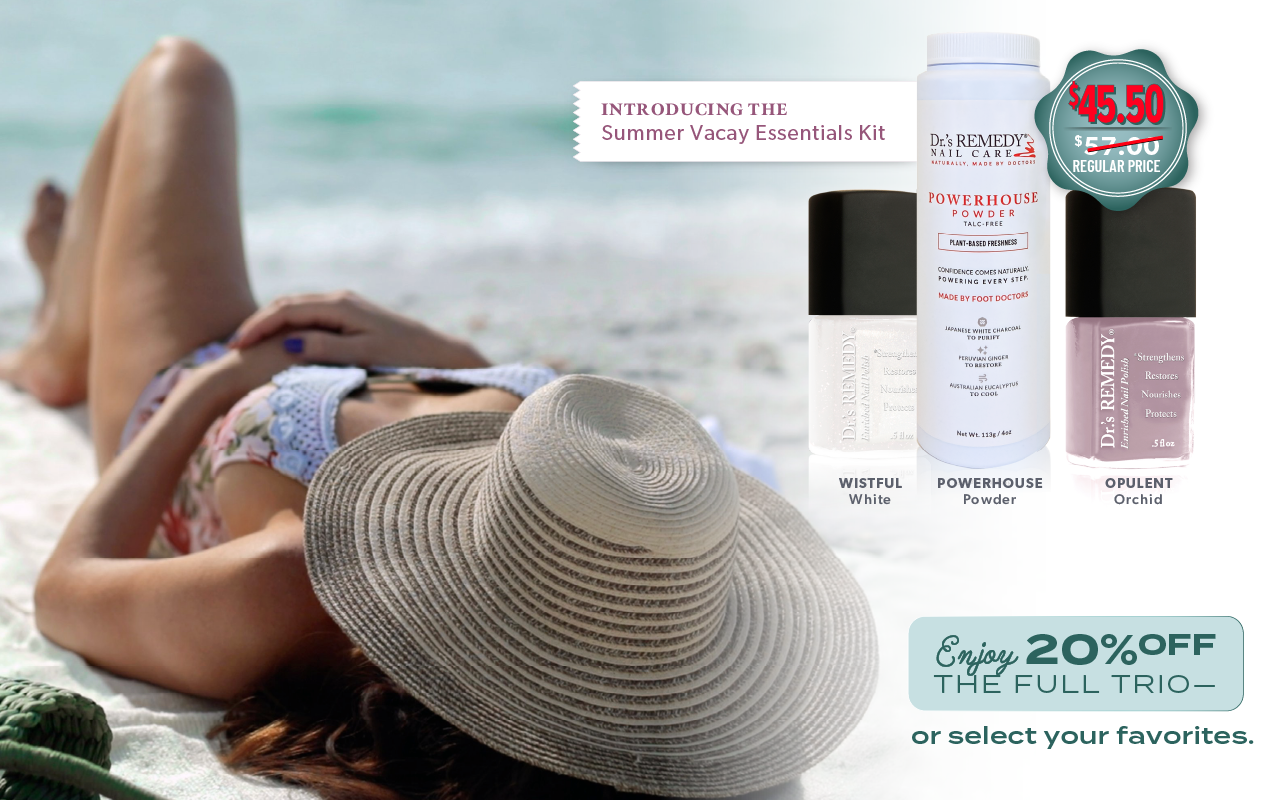 THIS SUMMER  YOUR FEET ARE GOING PLACES    TAKE 20 OFF THE FULL TRIO  Our Summer Vacay Essentials Kit Is Your Perfectly Packed Trio For Wherever You Land  Andbull  POWERHOUSE Andmdash  For Long Walks  Warm Days  And Miles Ahead  Andbull  WISTFUL White Andmdash  Made For Sandy Beaches And Toes In The Sun  Andbull  OPULENT Orchid Andmdash  The Perfect Neutral For Dinner Al Fresco  Use Code  NEWPRODUCTS2026 ENDS 6162026  RETAIL PURCHASE ONLY WHILE SUPPLIES LAST  Shop Now