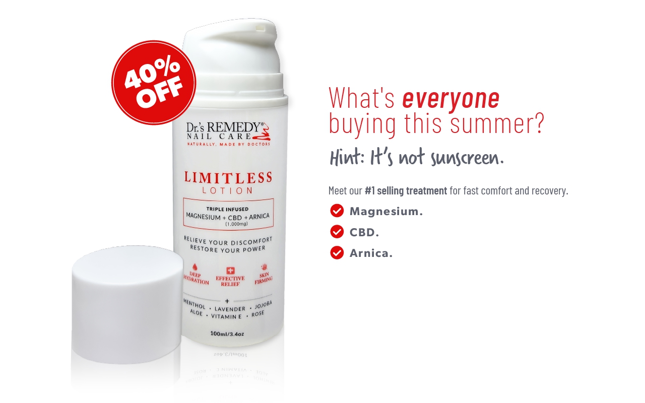 SPECIAL SUMMER EVENT    OUR 1 SELLING  LIMITLESS LOTION  40 OFF    Replace Sore Muscles  Aching Joints  And Tired Feet With Our Doctor Developed Recovery Formula    FAST RELIEF AMAZING RESULTS  SAVE 40 BEFORE THIS OFFER DISAPPEARS  OFFER ENDS 7312026  RETAIL PURCHASE ONLY WHILE SUPPLIES LAST  Shop Now